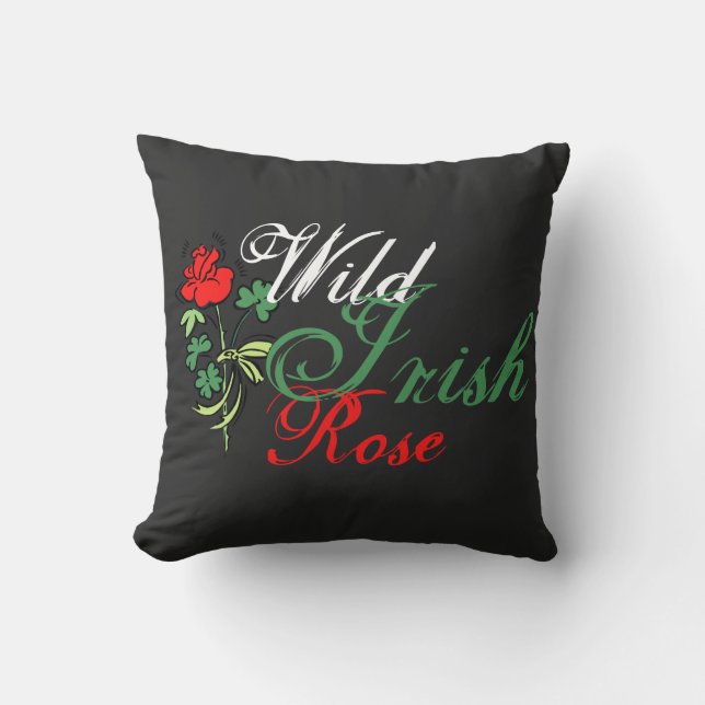 Wild Irish Rose T - Shirt Kissen (Vorderseite)
