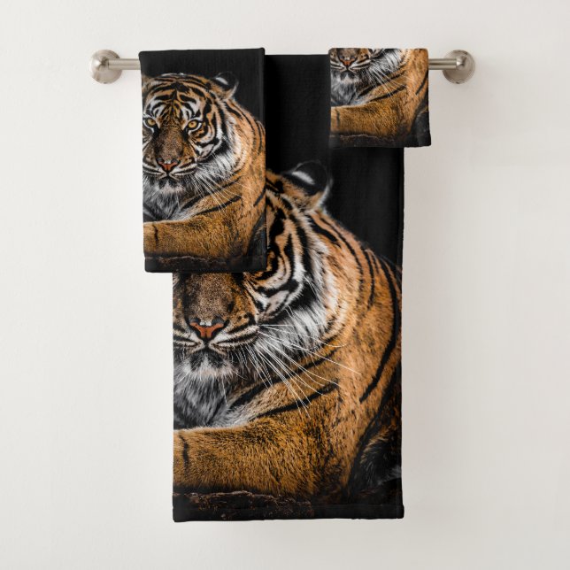 Wild Jungle Animal Tiger Badhandtuch Set (Insitu)