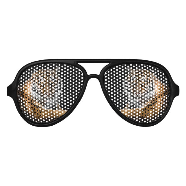Wild Jungle Animal Tiger Partybrille (Vorderseite)