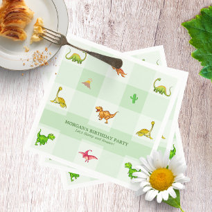 Wild Jungle Dinosaur Adventure Kindergeburtstag Serviette