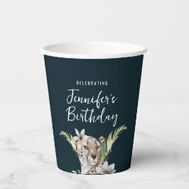 Wild Jungle Leopard Adult Geburtstagsparty Pappbecher