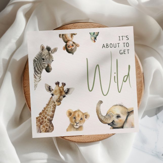 Wild Jungle Safari Animals Baby Dusche Serviette (Von Creator hochgeladen)