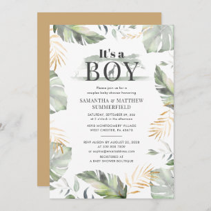 Wild Jungle Safari Giraffe Paare Kinderdusche Einladung