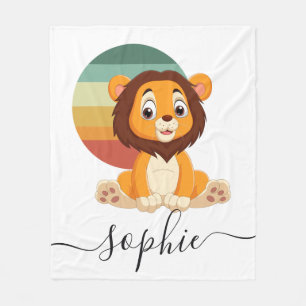 Wild Jungle Safari Tiere Baby Fleece Blanket