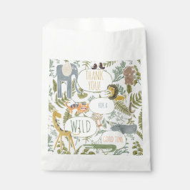 Wild Jungle Safari Tiere Botanische Babydusche Geschenktütchen