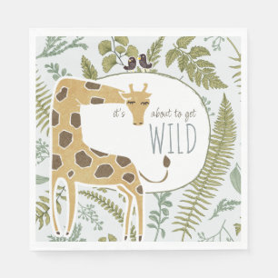 Wild Jungle Safari Tiere Botanische Babydusche Serviette