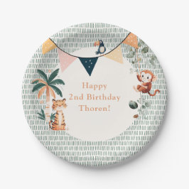 Wild Jungle Theme Birthday Party Pappteller