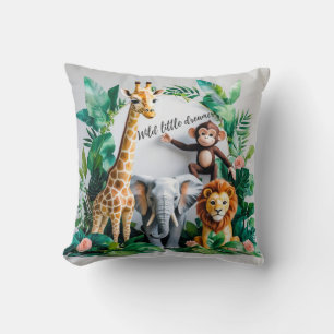 Wild-Jungle-Tiere-Kissen – Wilder kleiner Träumer Kissen