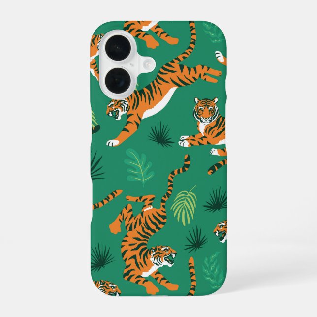 Wild Jungle Tiger iPhone 16 Hülle (Rückseite)