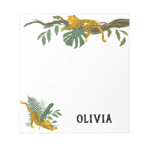 Wild Jungle Tiger Personalized Notepad  Notizblock