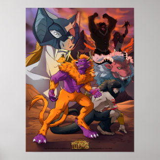 "Wild Kedamono" Gruppenposter Poster