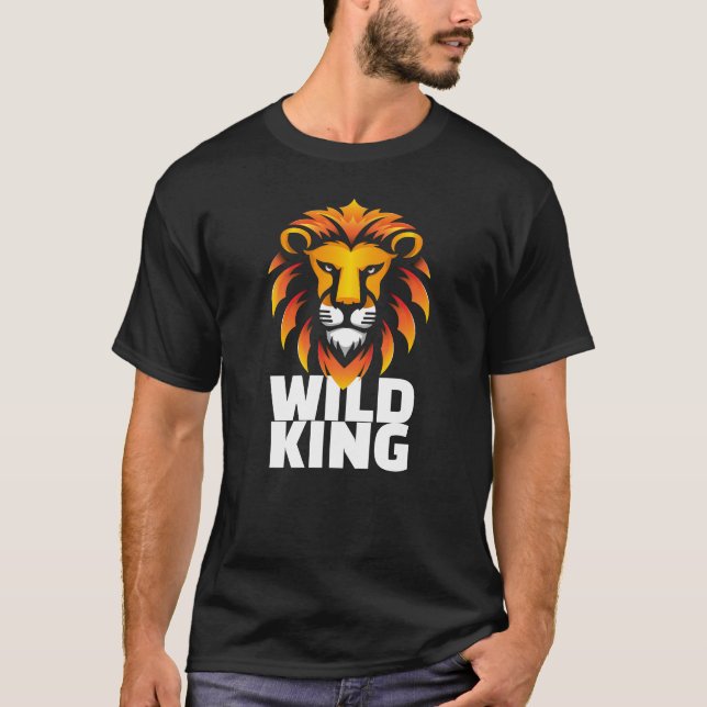 WILD KING Graphic T-Shirt - Flachbild-Head Design (Vorderseite)