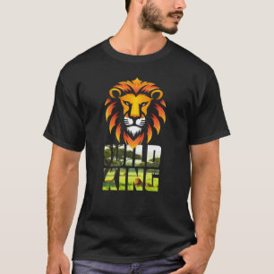 WILD KING Graphic T-Shirt - Flachbild-Head Design