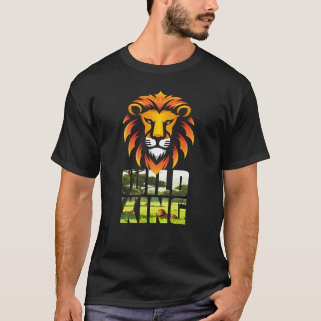 WILD KING Graphic T-Shirt - Flachbild-Head Design (Vorderseite)