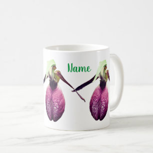 Wild Lady Slipper Blume Personalisiert Kaffeetasse