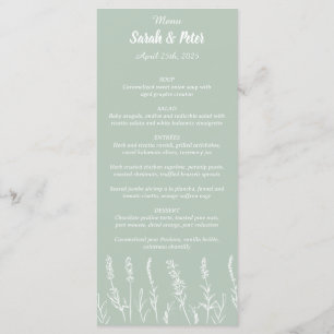Wild Lavender Wedding Flat Menu Menükarte