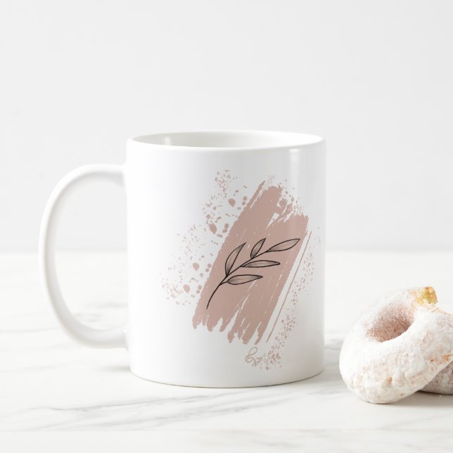 Wild Leaf Doodles Kaffeetasse (Mit Donut)