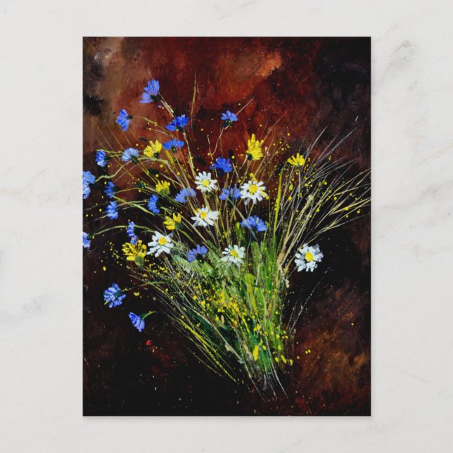 wild lebende Blume 1160 Postkarte (Vorderseite)