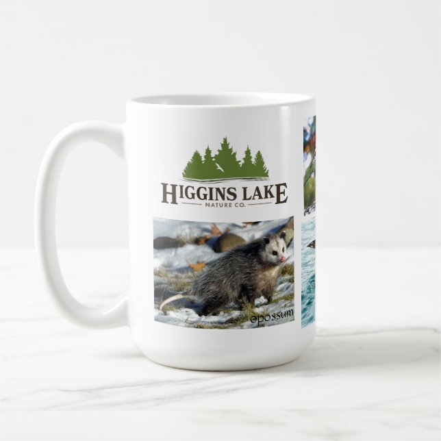 Wild lebende Tiere des Higgins Sees, Michigan Kaffeetasse (Links)
