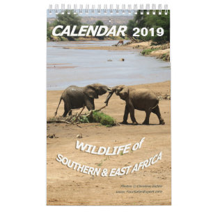 WILD LEBENDE TIERE von südlichem u. von Ostafrika Kalender