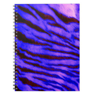 Wild & lebendig Blaue Tiger Streifen Notizblock
