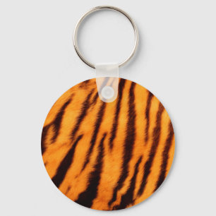 Wild & lebhaft Orange Tiger Streifen Schlüsselanhänger