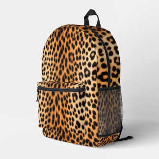 Wild Leopard Energy – Bold Animal Print Fashion Bedruckter Rucksack