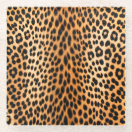 Wild Leopard Energy – Kühne Tierprint-Mode Glasuntersetzer