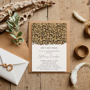 Wild Leopard Print Bridal Dusche Einladung