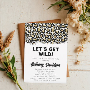 Wild Leopard Print Bridal Dusche Einladung