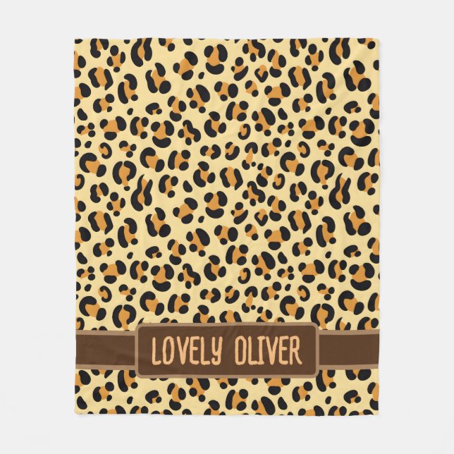 Wild Leopard Skin Fleecedecke (Vorderseite)