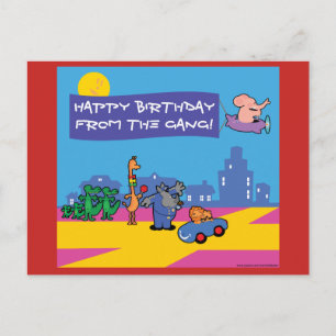 Wild Life Birthay Party Postkarte