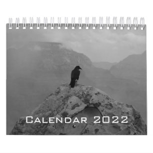 Wild Life Black and White Printed Calendar 2022 Kalender