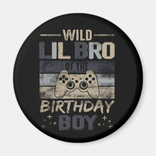 Wild Lil Bro vom Geburtstagsjungen Video Gamer Magnet