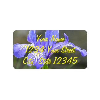 Wild Lila Iris Adressaufkleber