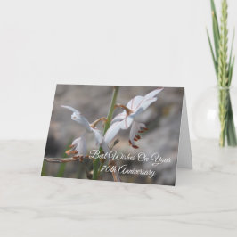 Wild Lilies Personalisiert 70. Hochzeitstag Karte