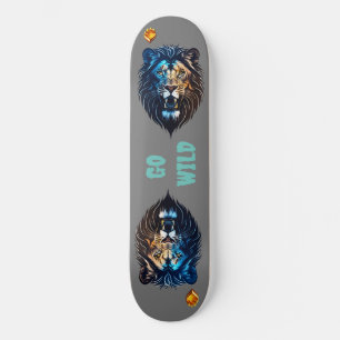 Wild Lion Skateboard   Wildlife Art Board