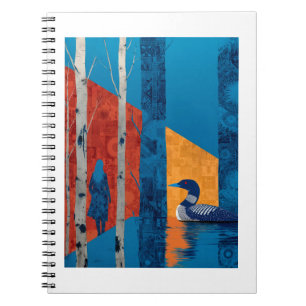 Wild Loon Spiral Foto Notebook Notizblock