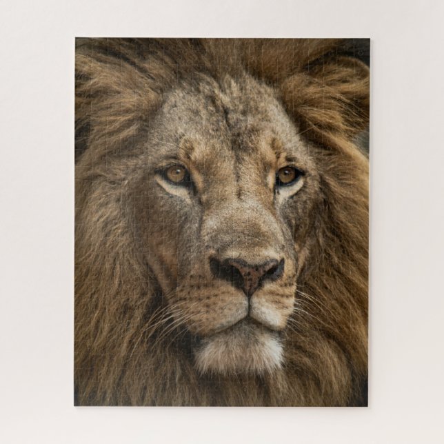 Wild Löwen's Gesicht Big Cat Wildlife Puzzle (Vertikal)