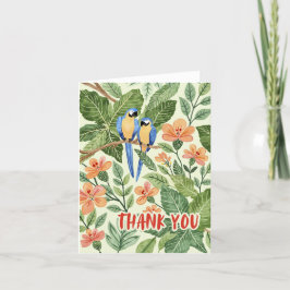 Wild Macaw Jungle Tropical Watercolor Dankeskarte