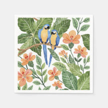 Wild Macaw Jungle Tropical Watercolor