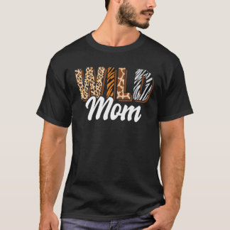 Wild Mama Zoo Geboren Zwei sein Wild B-Day Safari  T-Shirt