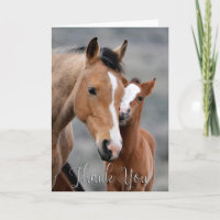 Wild Mare and Foal Foto Danke, Card