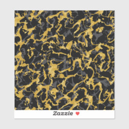 Wild Marmor 8 - Schwarz und Gold, Grau Aufkleber