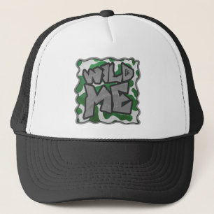 Wild Me Kuh Grün und Weiß Truckerkappe