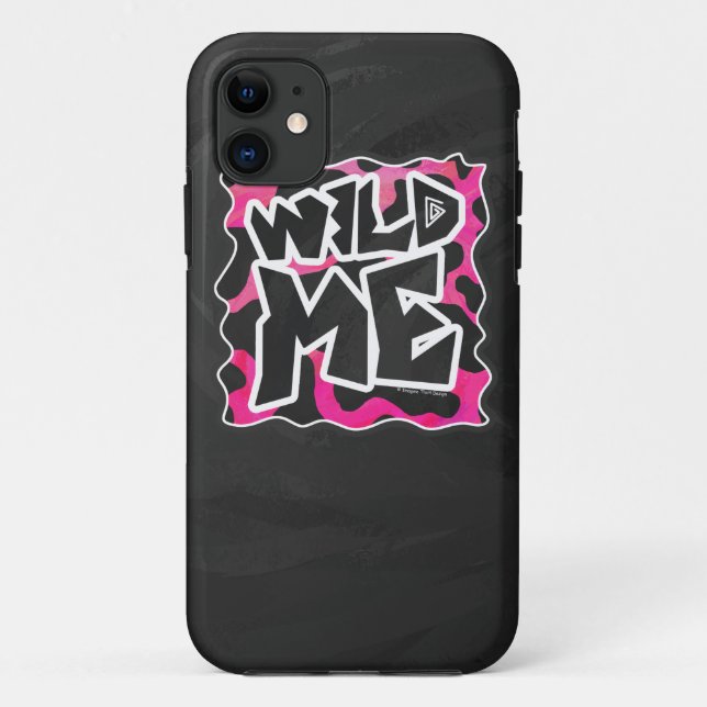 Wild-Me-Kuh rosa und weiß Case-Mate iPhone Hülle (Rückseite)