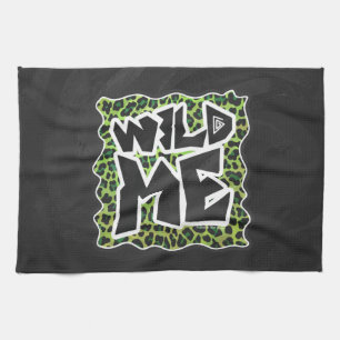 Wild Me Leopard Black and Green Design Küchentuch