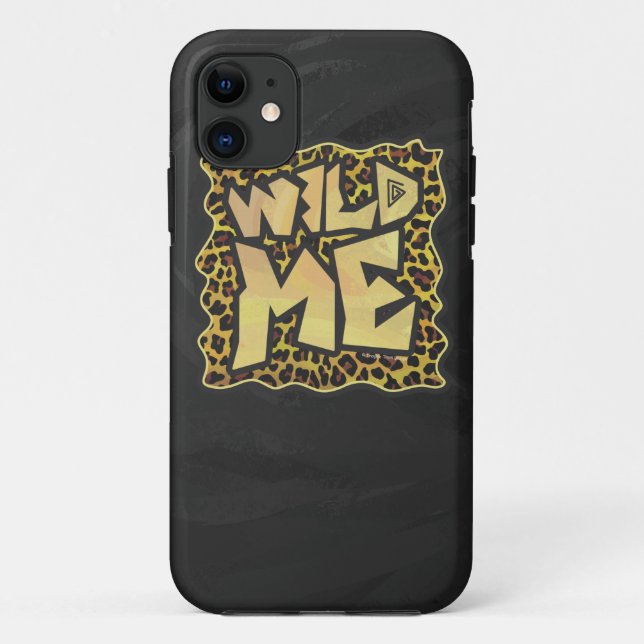 Wild Me Leopard Brown und Gelb Print Case-Mate iPhone Hülle (Rückseite)