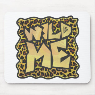 Wild Me Leopard Brown und Gelb Print Mousepad