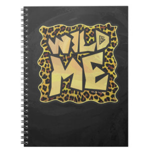 Wild Me Leopard Brown und Gelb Print Notizblock